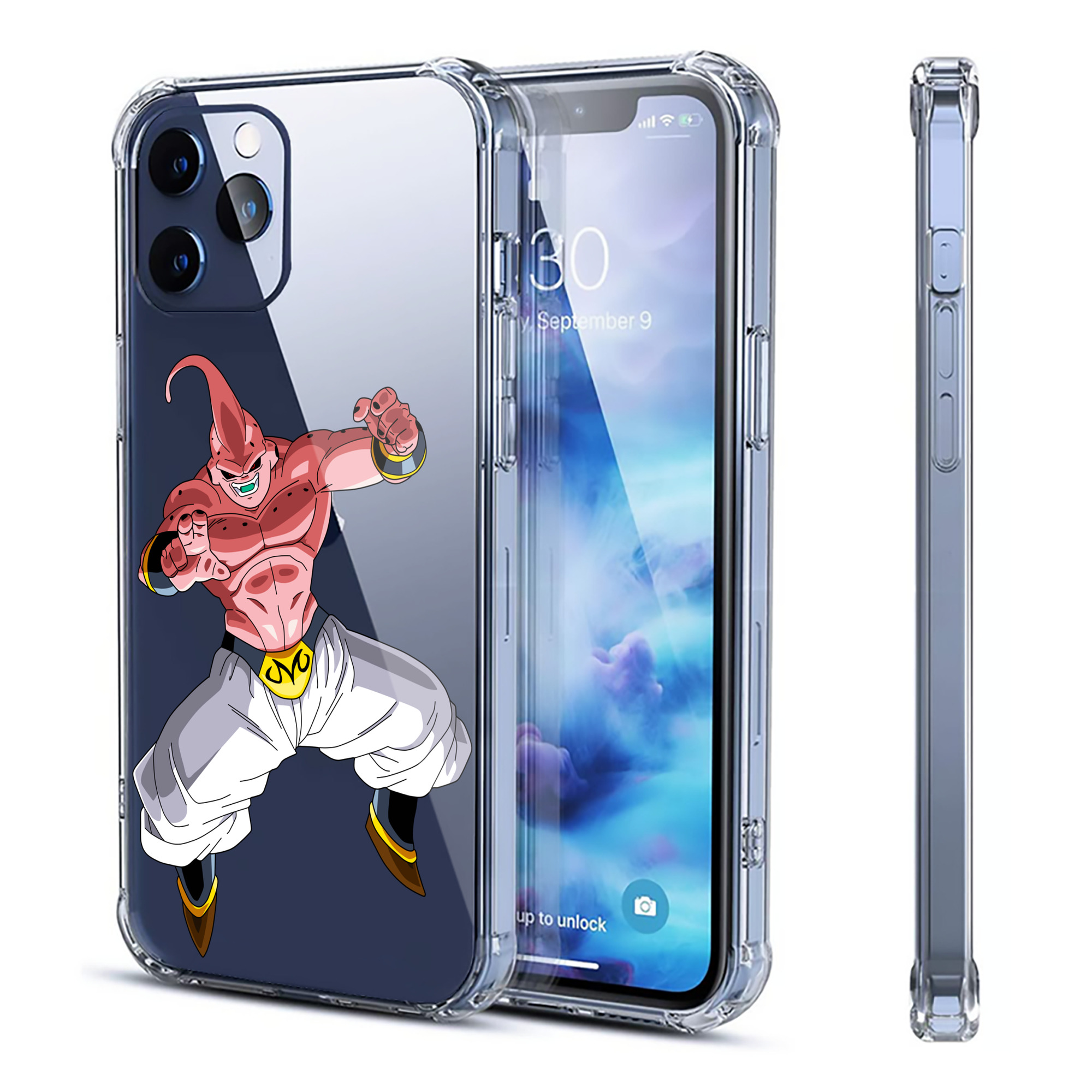 （画像用） ドラゴンボール 魔人ブウ DRAGON BALL Majin Buu 【iPhone 12シリーズ対応】透明スマホケース（クリアソフトケース）